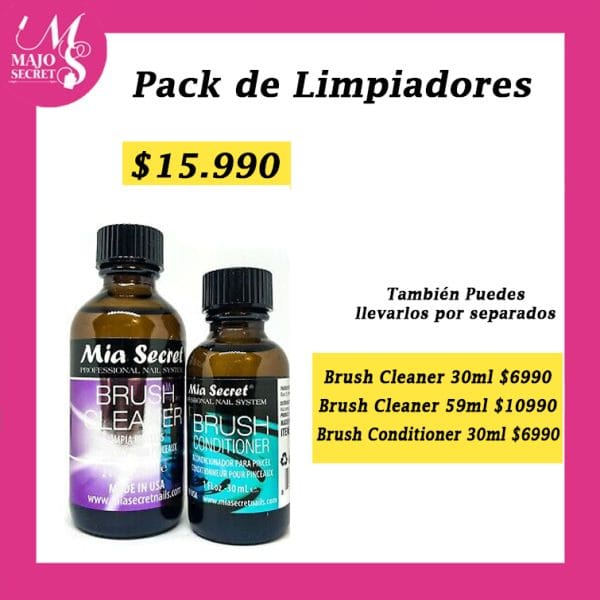 Pack de Brush cleanner 59mm Y Brush conditioner 30ml (Limpiadores de pinceles)