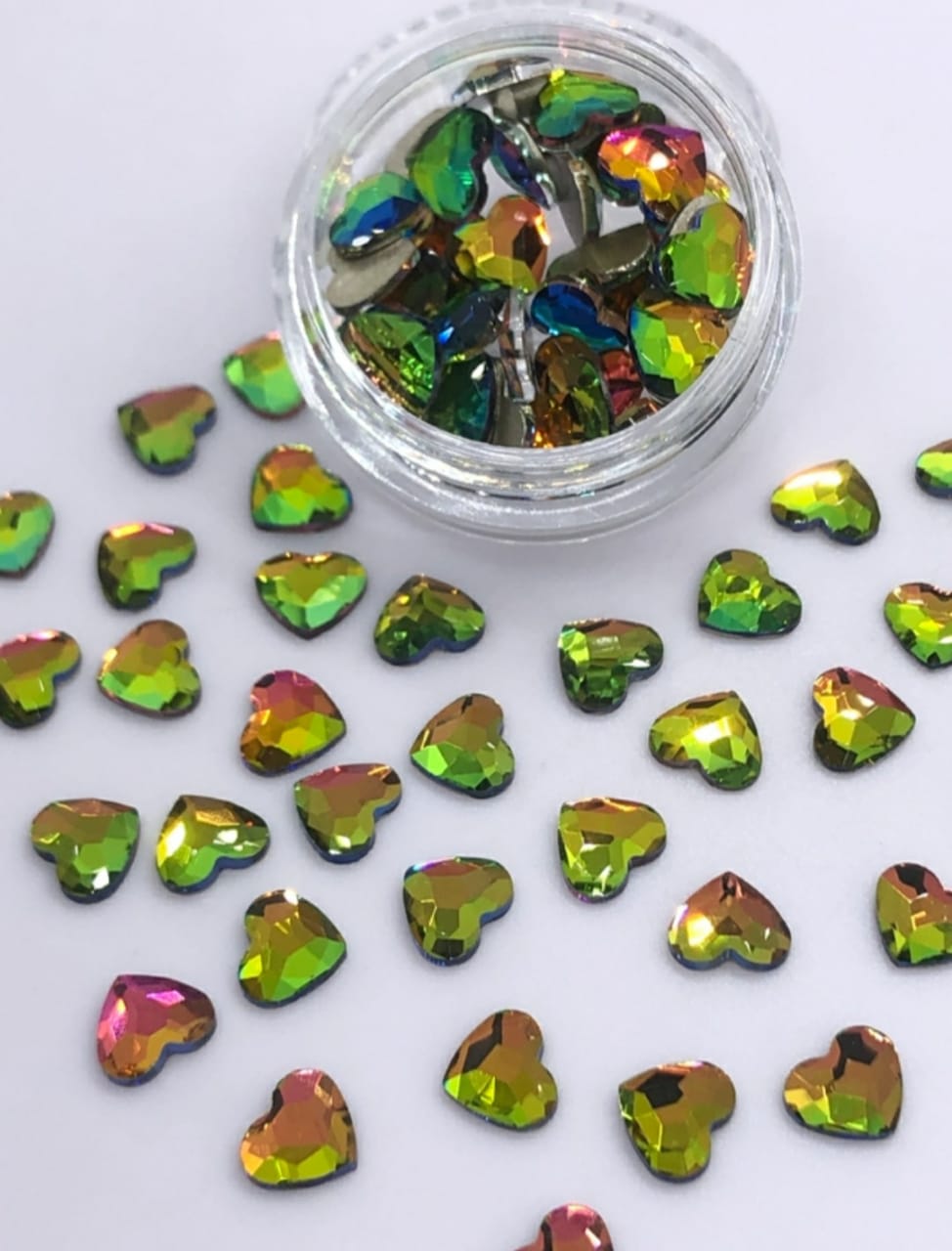 CRISTAL CORAZON 6 MM (10 UNIDADES) RAINBOW
