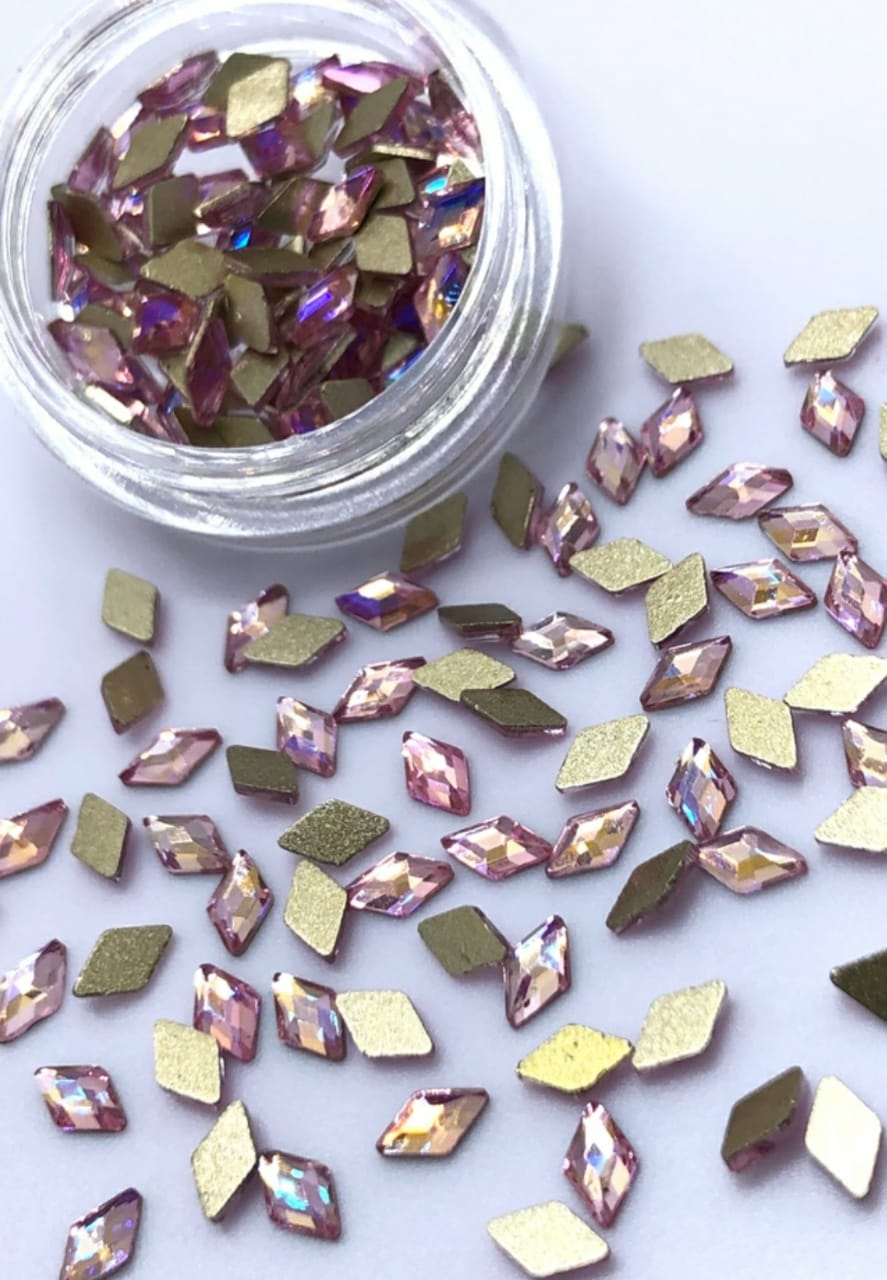 CRISTAL ROMBO 3X5MM (10 UNIDADES) ROSE