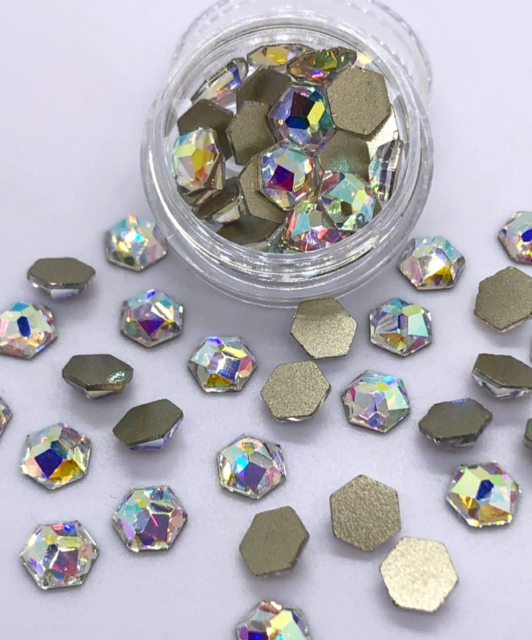 CRISTAL HEXAGONAL 6MM (10 UNIDADES) AB