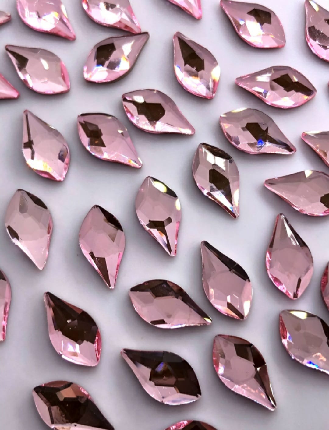CRISTAL FLAMA 5X10MM (10 UNIDADES) ROSE