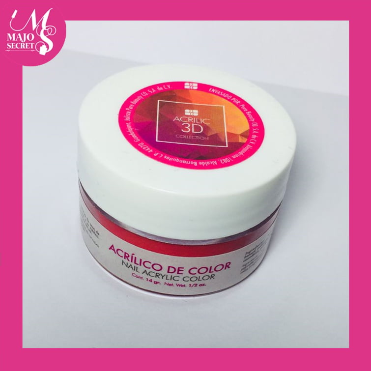 Acrilico de Color Rojo 14grs Nail Factory