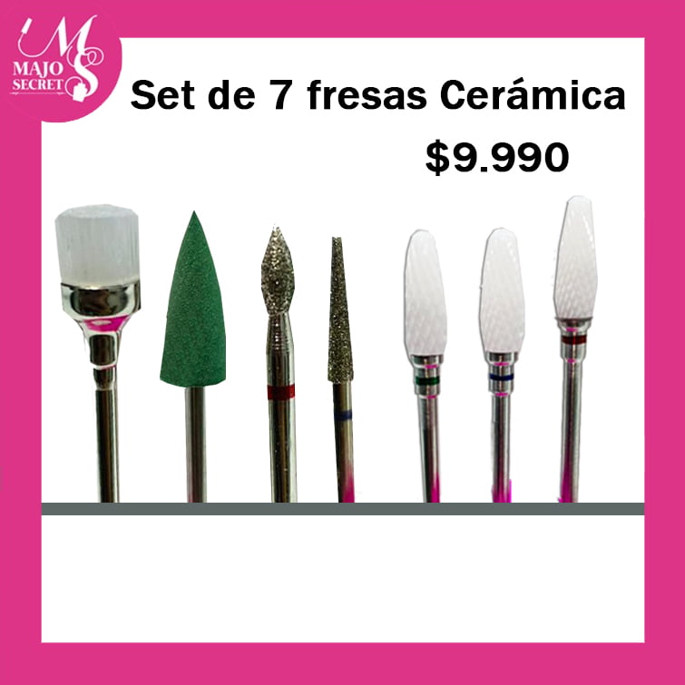 Set de 7 fresas Ceramica