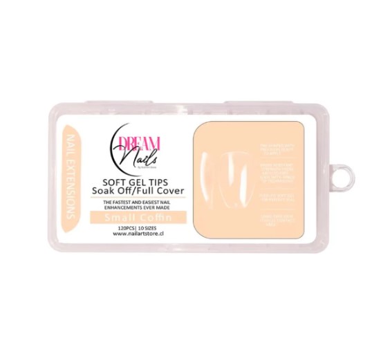 SOFT GEL TIPS SMALL COFFIN DREAM NAILS 120U