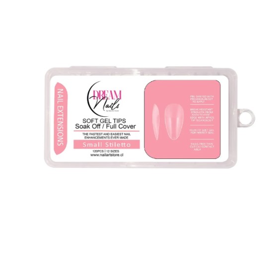 SOFT GEL TIPS SMALL STILETTO DREAM NAILS 120U