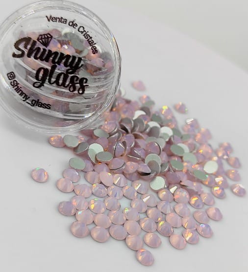 Cristales Redondos SS3 Opalo Rosa 200unid