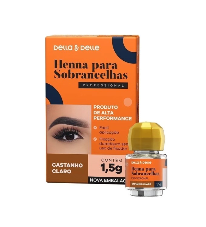 HENNA PARA CEJAS CASTAÑO CLARO DELLA Y DELLE 1.5GR