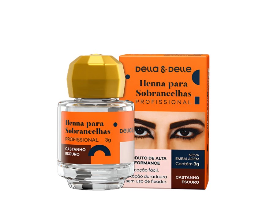 HENNA PARA CEJAS CASTAÑO OSCURO DELLA Y DELLE 3GR