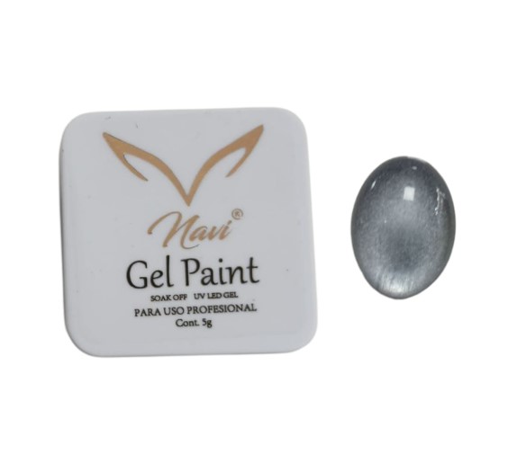 GEL PAINT PLATEADO METALIZADO NAVI 5GR