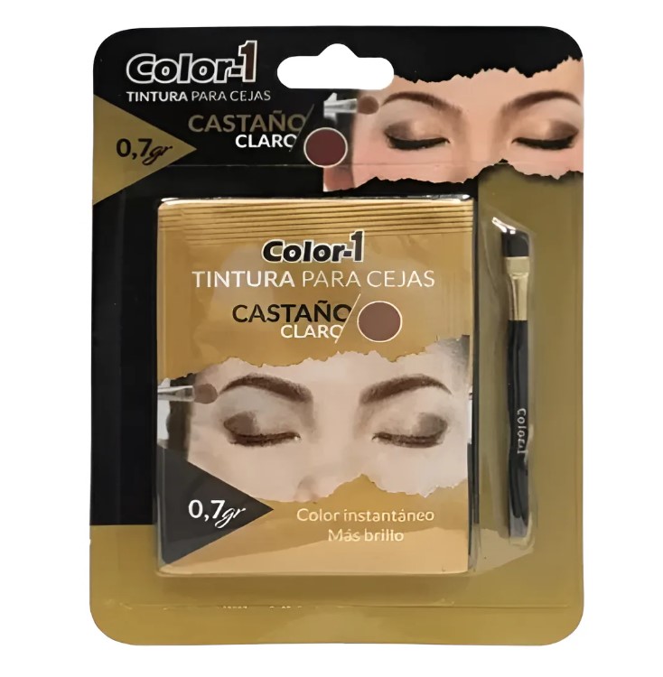 TINTE PARA CEJAS CASTAÑO CLARO COLOR 1 0,7GR
