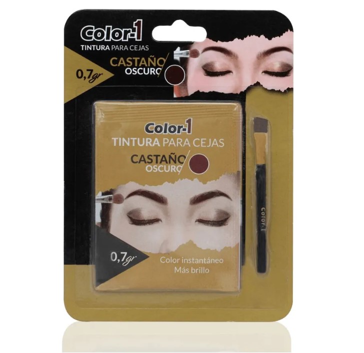 TINTE PARA CEJAS CASTAÑO OSCURO COLOR 1 0,7GR