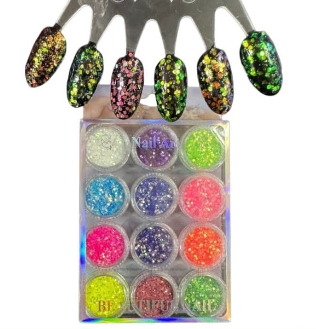 GLITTER DE COLORES 12U