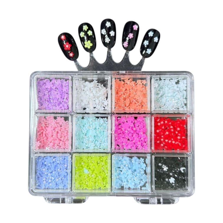 DECORACION FLORES COLORES 12U